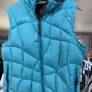 Beautiful blue hooded vest